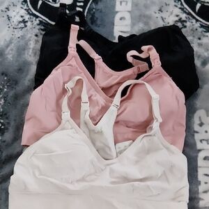 Women's Comfort Bra Set - Black, Pink, and White